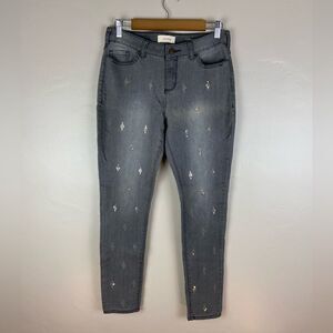 Sundance NWOT Primrose Fit sequin embellished high rise skinny leg jeans 29